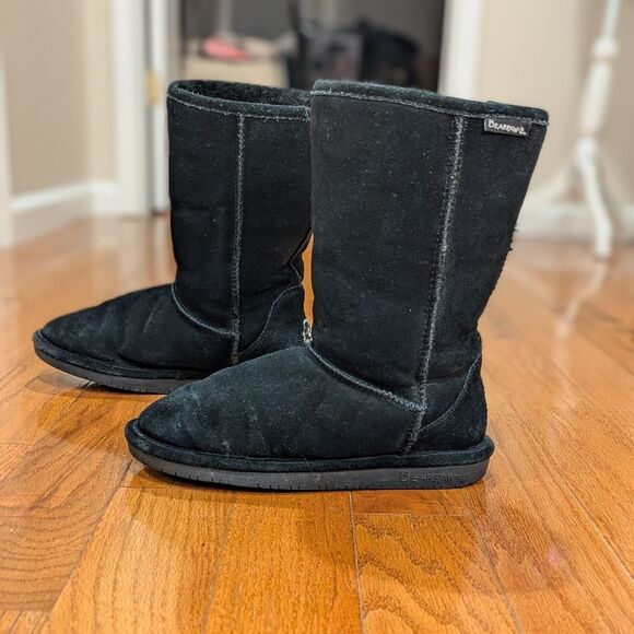 Bearpaw Size 9 Black Emma Short Genuine Sheepskin Lined Boots - Picture 4 of 9